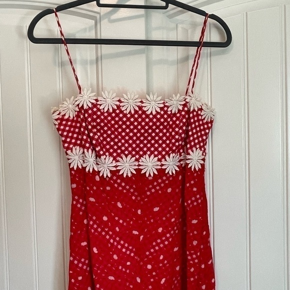 Vintage Eloise Curtis 60’s daisy, gingham and lace 2 piece maxi dress size small - Picture 7 of 16